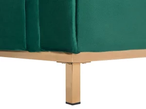 Ecksofa L OSLO Samtstoff grün CH