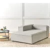 Chaise-longue à direita em tecido cinzento claro ARDAL