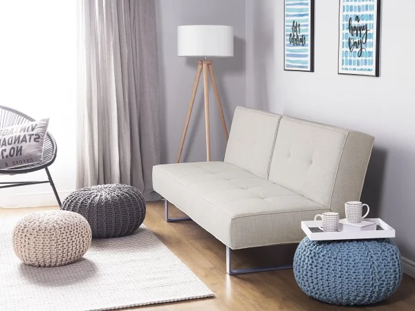 Schlafsofa DUBLIN hellbeige 190 cm CH