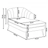 Chaiselongue ALLIER hellgrau rechtsseitig DEF
