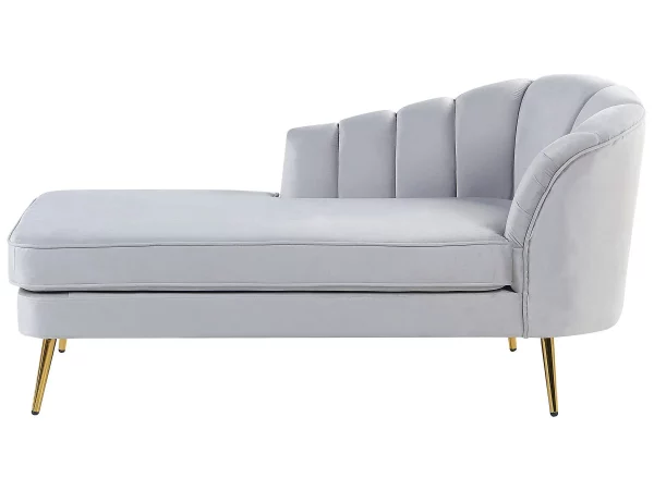 Chaiselongue ALLIER hellgrau rechtsseitig DEF