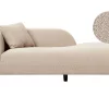 Chaise lounge taupe boucle left LE CRAU DEF