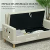 HOMCOM Sofá 2 Lugares Estofado em Linho Sintético Sofá Sala de Estar com 2 Almofadas Espaço de Armazenamento e Pés de Madeira Sofá Pequeno Carga 240 kg 135x72x84 cm Bege