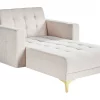 Chaise ABERDEEN, beige fabric DEF