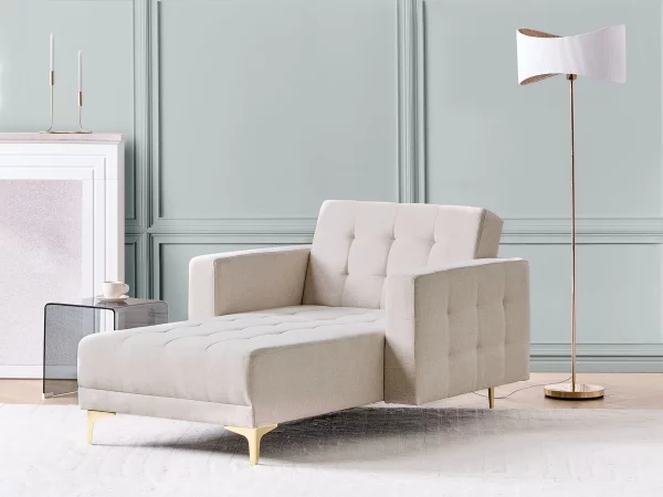 Chaise ABERDEEN, beige fabric DEF