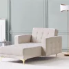 Chaise ABERDEEN, beige fabric DEF