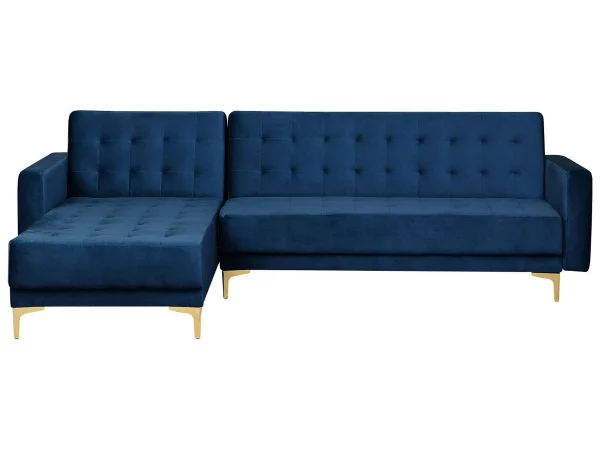 Sofa links/rechts ABERDEEN Samt Marineblau CH
