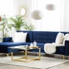 Sofa links/rechts ABERDEEN Samt Marineblau CH