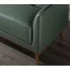 Sofá chaise longue esquerdo em pele verde