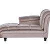 Chaise-longue à direita em tecido taupe LORMONT