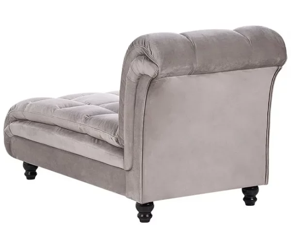 Chaise-longue à direita em tecido taupe LORMONT