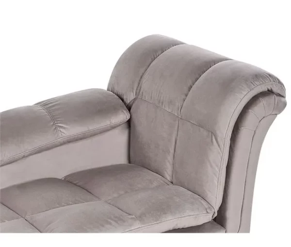Chaise-longue à direita em tecido taupe LORMONT