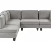 5-Seater Modular Right Corner Sofa UNSTAD Light Grey DE