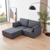 Sofá modular con chaiselongue 2 plazas con brazo Cubiq Gris 186 x 93 x 183 cm