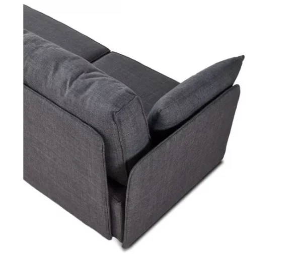 Sofá modular con chaiselongue 2 plazas con brazo Cubiq Gris 186 x 93 x 183 cm