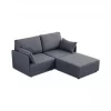 Sofá modular con chaiselongue 2 plazas con brazo Cubiq Gris 186 x 93 x 183 cm