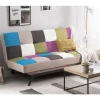 Sofá-cama em tecido multicolor LEEDS
