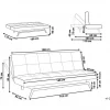 Sofá-cama em tecido multicolor LEEDS