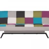 Sofá-cama em tecido multicolor LEEDS