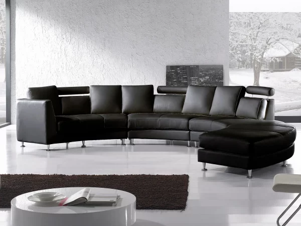 Sofa ROTUNDE rund schwarz DEF