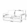 2 Seater Fabric Sofa Beige SIGGARD,DEF