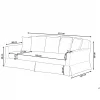 3-Sitzer Sofa GILJA dunkelgrau CH