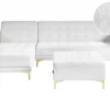 Corner Sofa Right w ottoman ABERDEEN, white boucle DEF