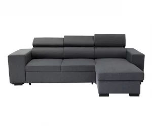 Chaise longue com cama NORWAY reversível 3 lugares cinza