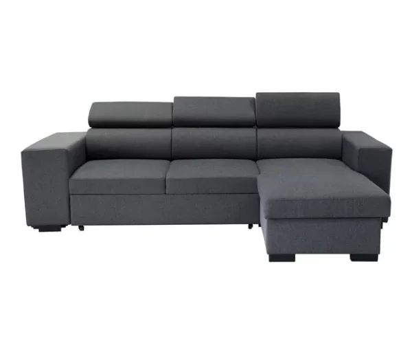 Chaise longue com cama NORWAY reversível 3 lugares cinza