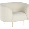 Conjunto de sofás com 6 lugares em tecido bouclé branco LOEN