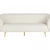Conjunto de sofás com 6 lugares em tecido bouclé branco LOEN