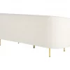 Conjunto de sofás com 6 lugares em tecido bouclé branco LOEN