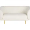 Conjunto de sofás com 6 lugares em tecido bouclé branco LOEN