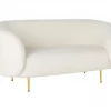 Conjunto de sofás com 6 lugares em tecido bouclé branco LOEN