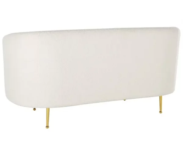 Conjunto de sofás com 6 lugares em tecido bouclé branco LOEN