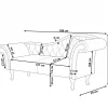 Chaiselongue LATTES rechtsseitig beige Samtstoff CH