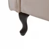 Chaiselongue LATTES rechtsseitig beige Samtstoff CH