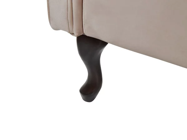 Chaiselongue LATTES rechtsseitig beige Samtstoff CH