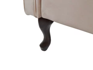 Chaiselongue LATTES rechtsseitig beige Samtstoff CH