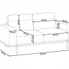 Sofa SOVIK, 2-seater, white boucle DEF