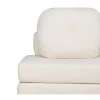 Sofá-cama de 1 lugar em tecido bouclé branco OLDEN