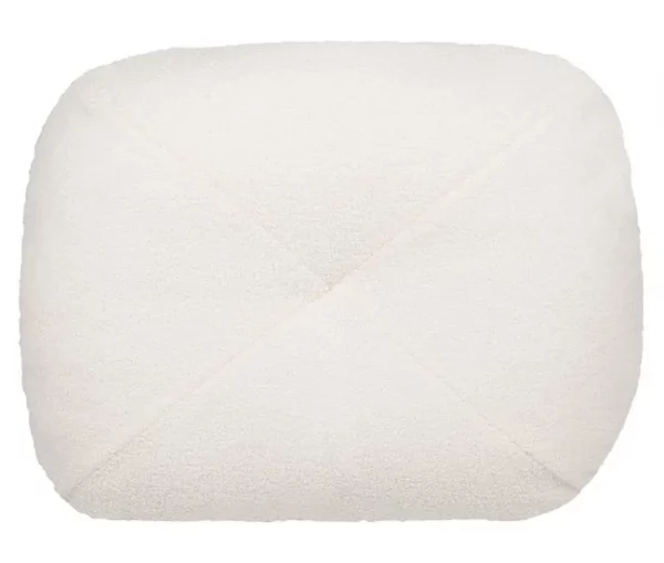 Sofá-cama de 1 lugar em tecido bouclé branco OLDEN