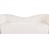 Sofá de veludo branco creme VELTADA