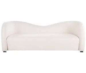 Sofá de veludo branco creme VELTADA