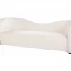 Sofá de veludo branco creme VELTADA