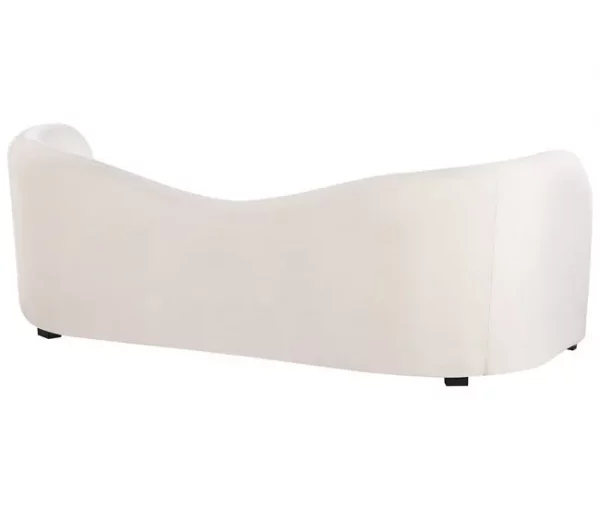 Sofá de veludo branco creme VELTADA