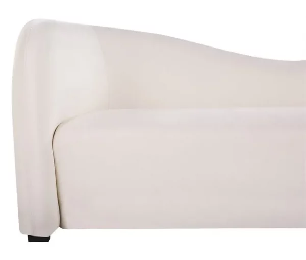 Sofá de veludo branco creme VELTADA