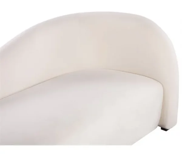 Sofá de veludo branco creme VELTADA