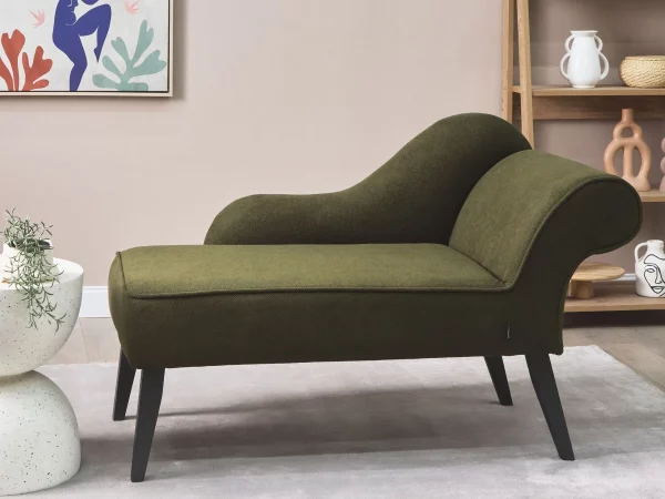 Right Hand Chaise Lounge BIARRITZ Olive Green DEF