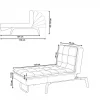Chaise longue LOIRET, green, fabric DEF